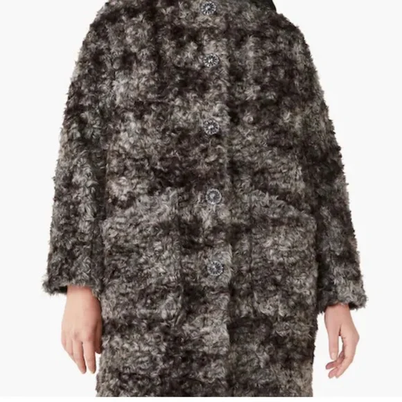 Kate Spade Faux Fur Sugarcoat Topper - Picture 9 of 9